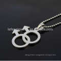 Fashionable double male symbol pendant,men's steel pendant jewelry design